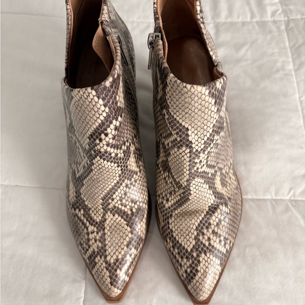 Chic Snakeskin Ankle Booties - Picture 2 of 8